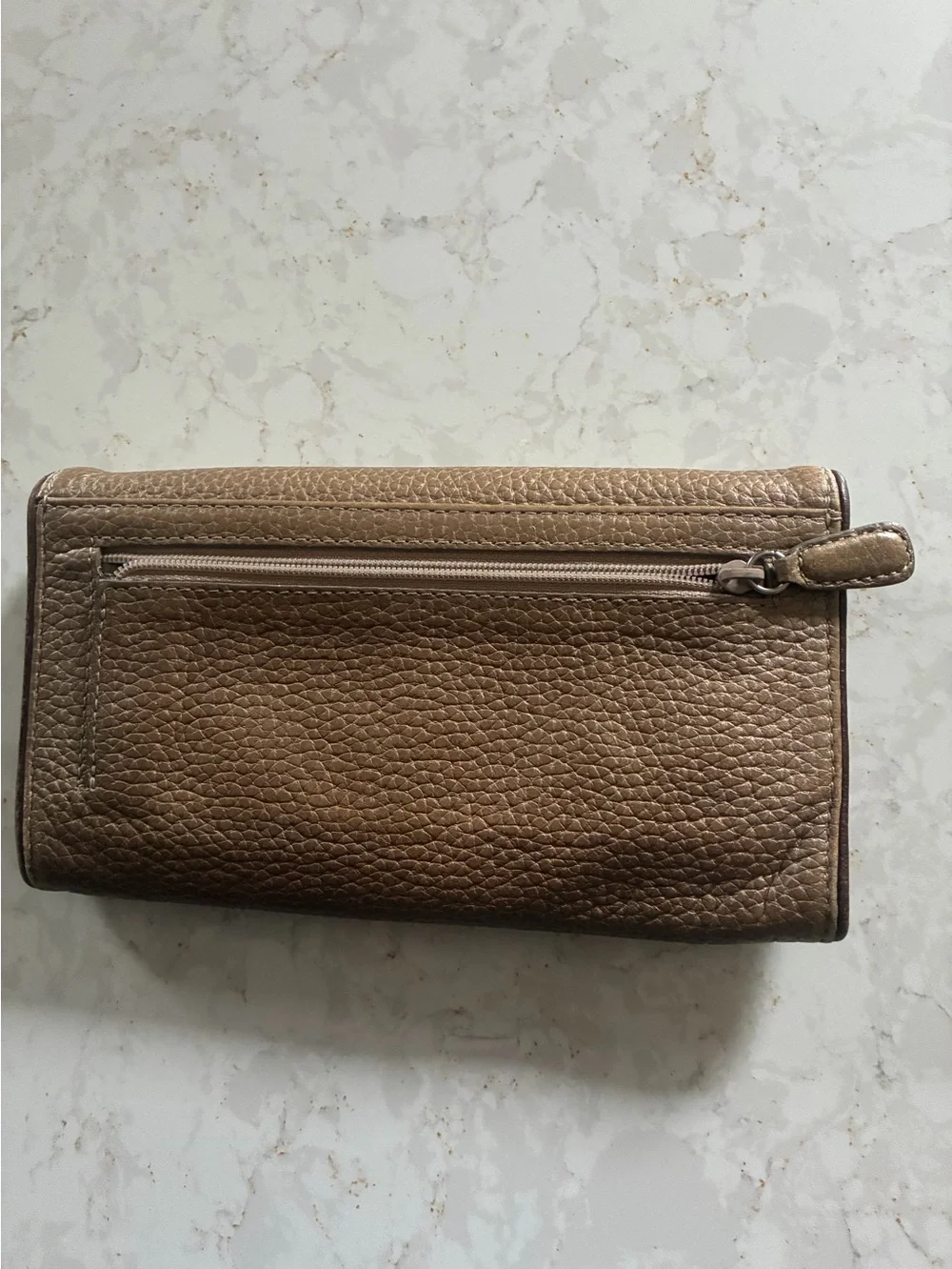 Brighton Tan Leather Envelope Wallet
